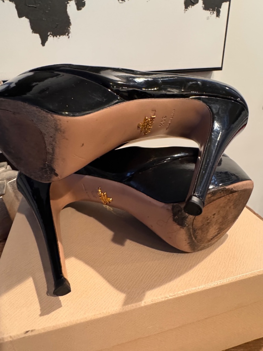 Prada Patent Leather Platform Heel - Picture 9 of 10